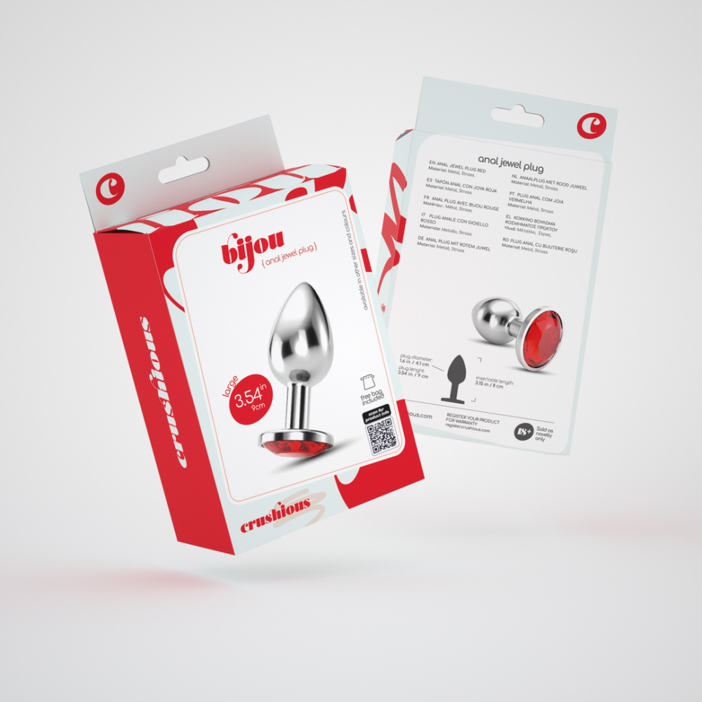 Bijou - Anale Sieraad Plug - Groot - Rood