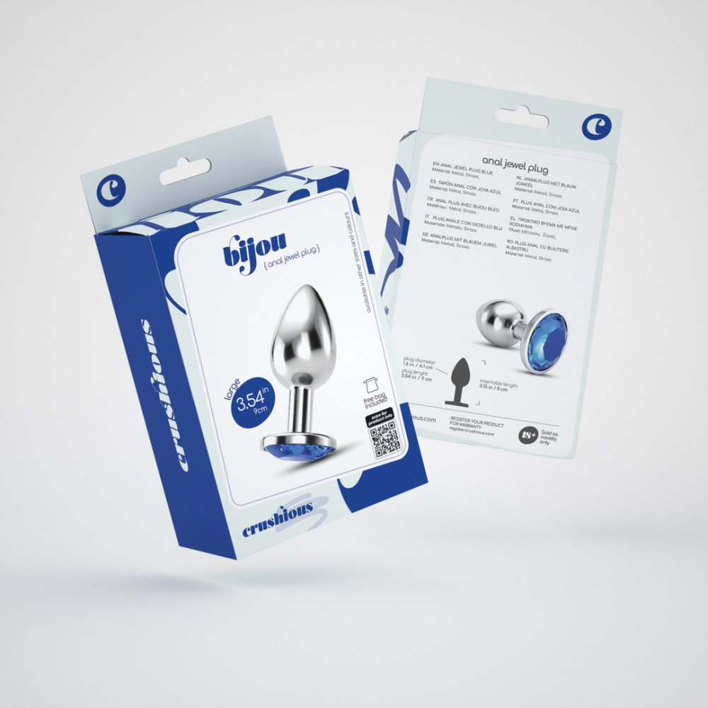 Bijou - Anale Sieraad Plug - Groot - Blauw
