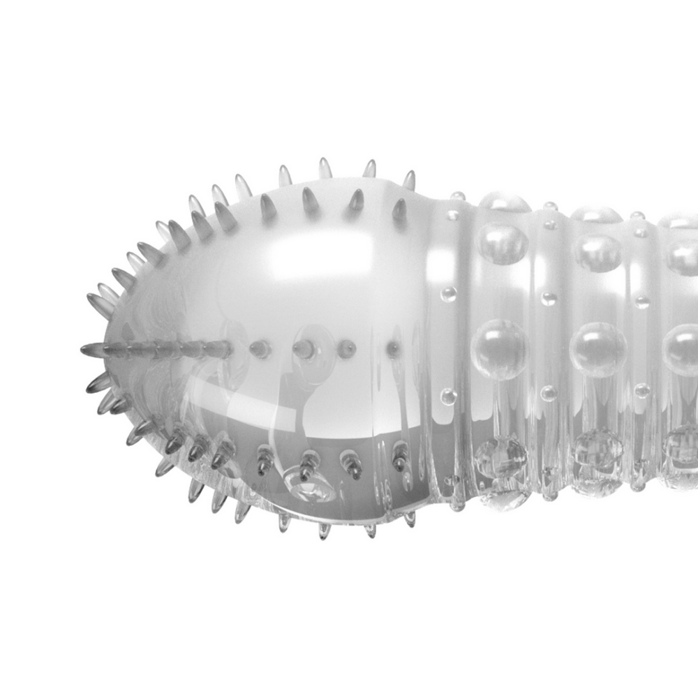 Gestippelde Penis Sleeve - Transparant