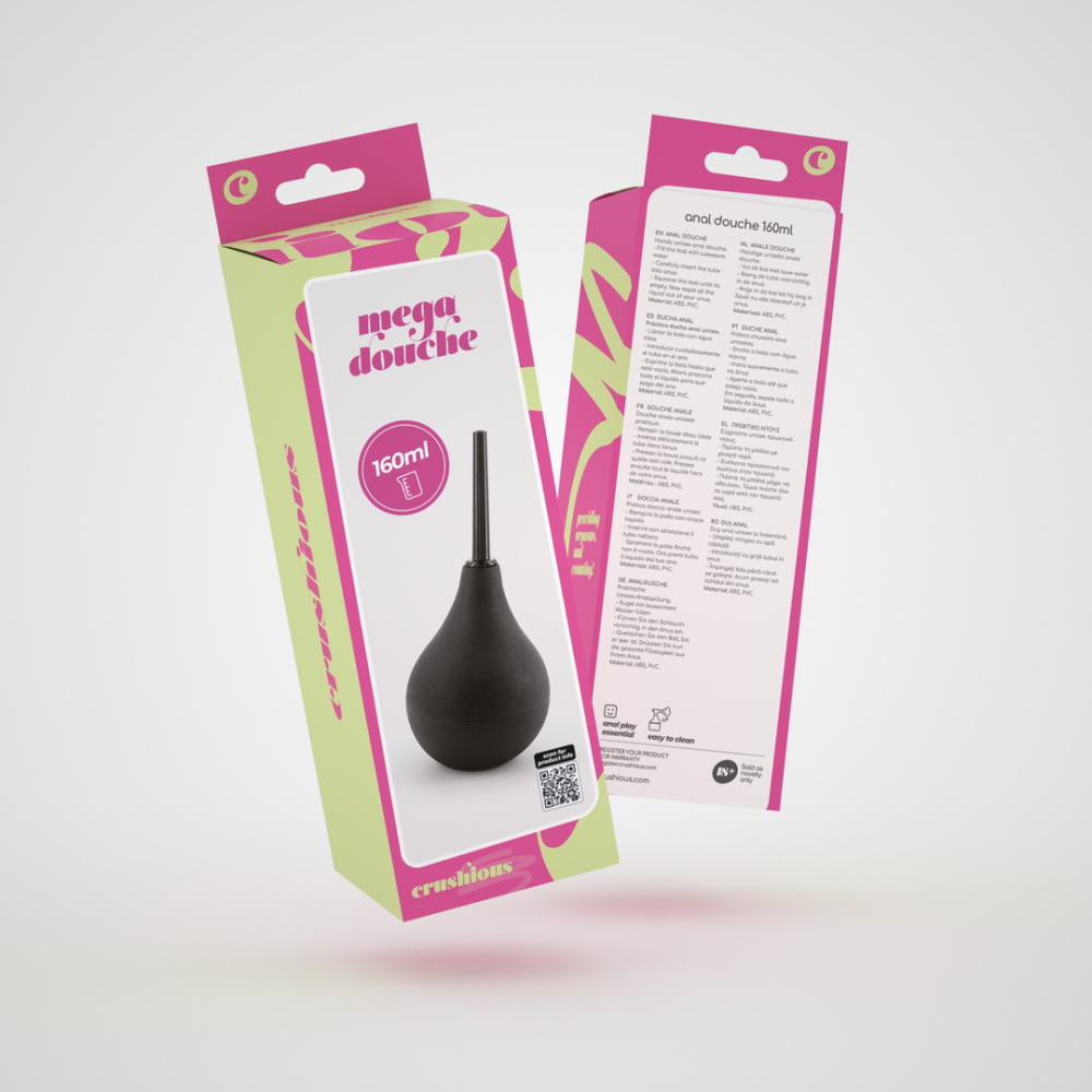 Mega Douche - Anale Douche - 160 ml - Zwart