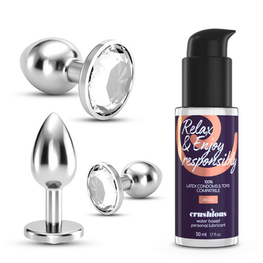 Bijou - Anal Wet Train Trio - 3 Jewel Plugs - Helder