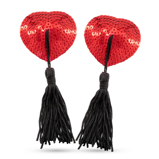 Bettie Boobs - Tepelhangertjes - Rood/Zwart
