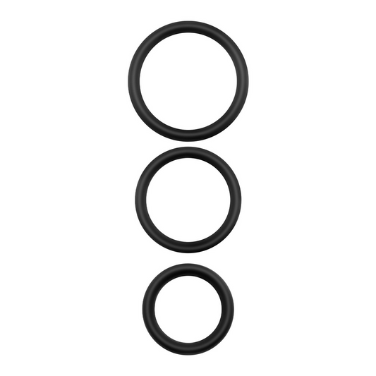 Bandoleros - Siliconen Cockring Set - Zwart