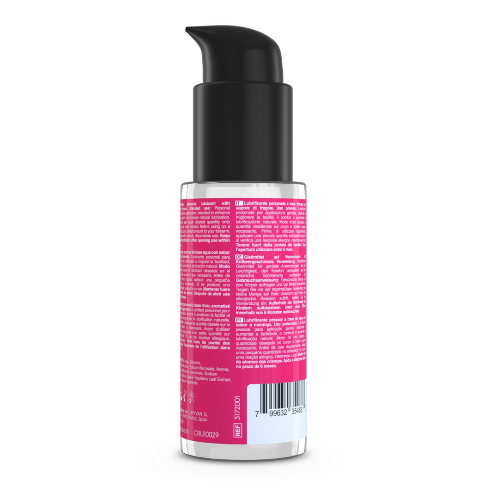 Me Lo Como - Velcro Handboeien Set met Blinddoek en Aardbeien Glijmiddel - 1,7 fl oz / 50 ml - Rood