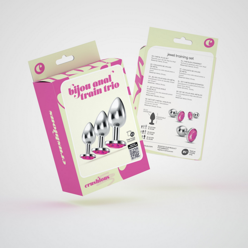 Bijou - Anal Train Trio - 3 Jewel Plugs - Roze
