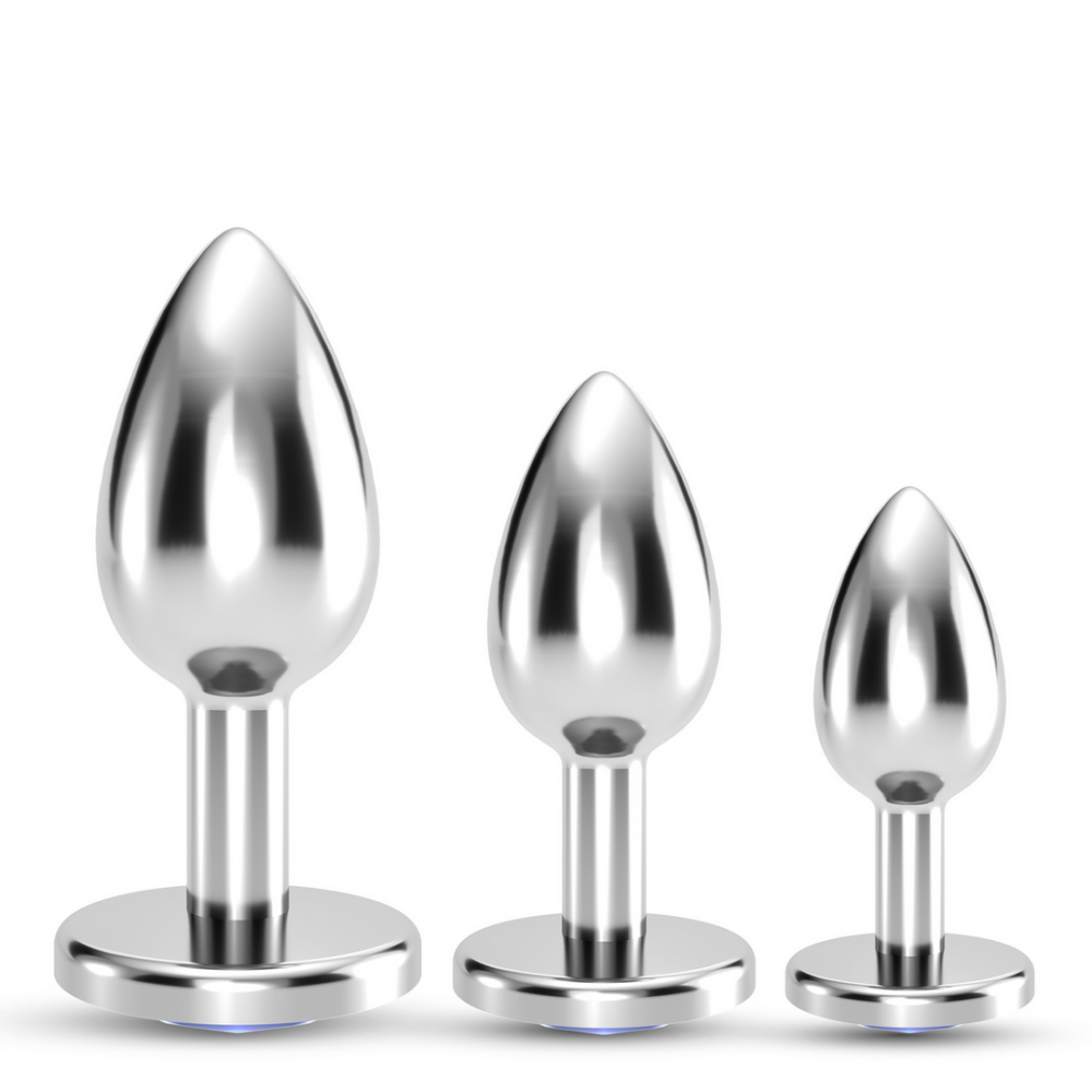 Bijou - Anal Train Trio - 3 Jewel Plugs - Blauw