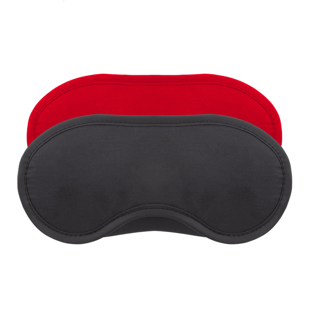 Satin Oogmaskers - Twin Pack - Zwart/Rood