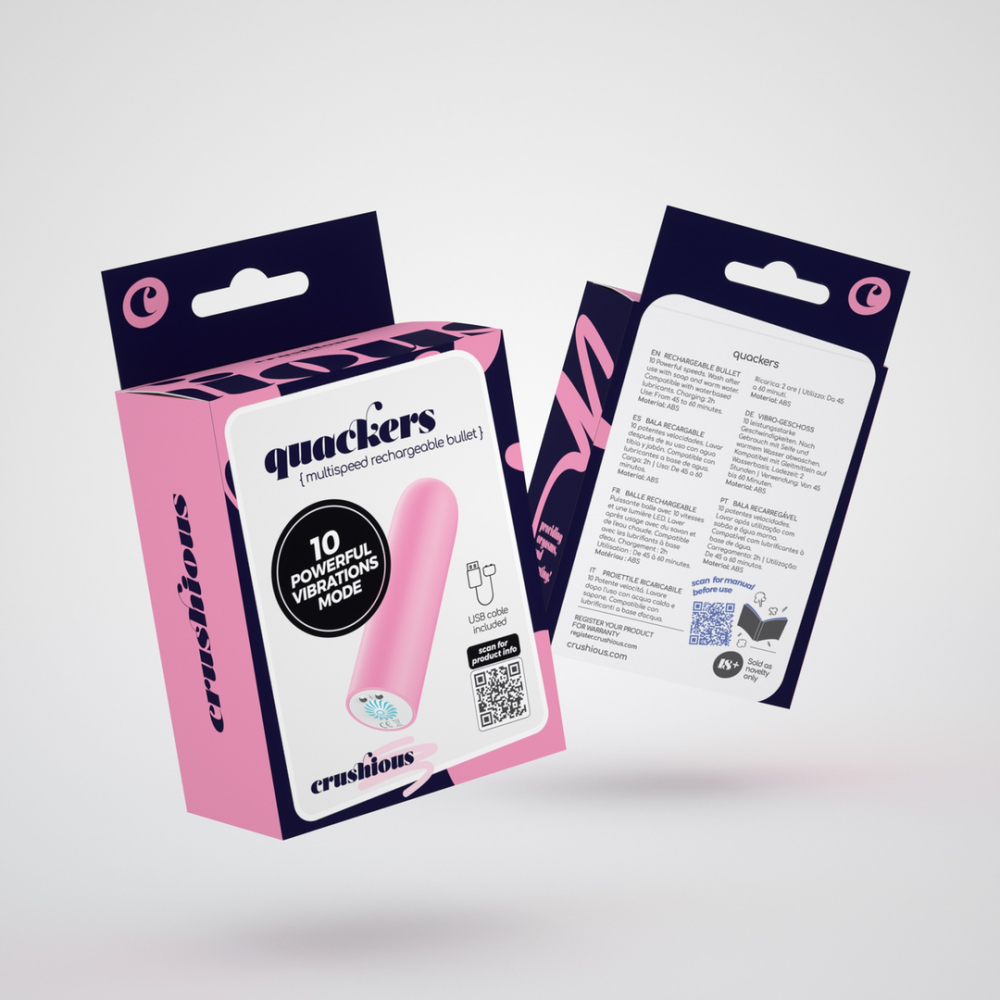Quackers - USB Oplaadbare Vibrerende Bullet - Roze