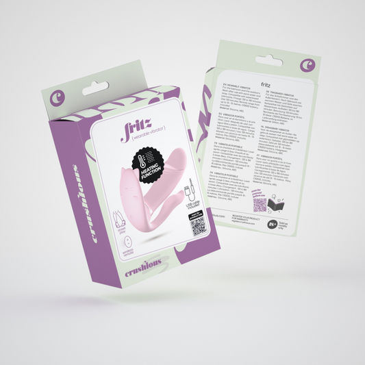 Fritz - Verwarmbare Draagbare Vibrator met Afstandsbediening - Pastelroze