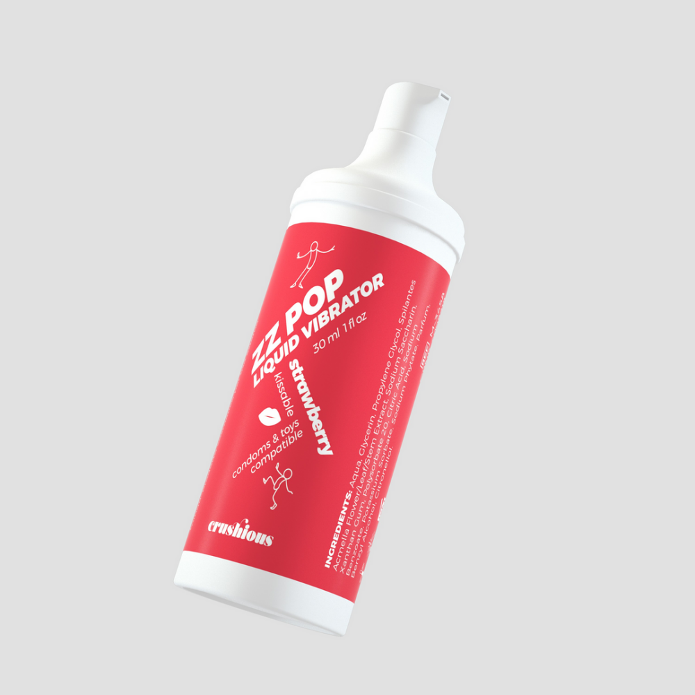 ZZ Pop - Kusbare Vloeibare Vibrator - Aardbei - 1 fl oz / 30 ml