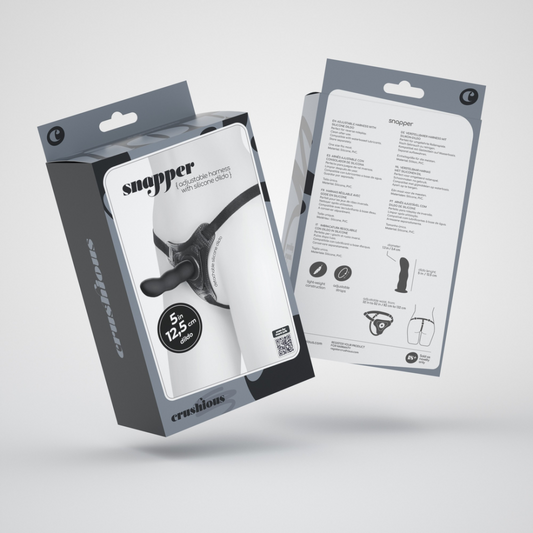 Snapper - Strap-on Harnas met Dildo - Zwart