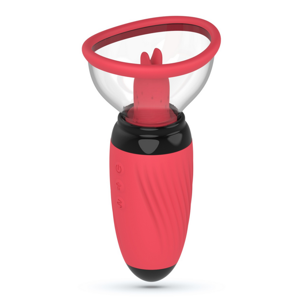 Scarlet - Vibrerende en Zuigende Vulva Pomp - Rood
