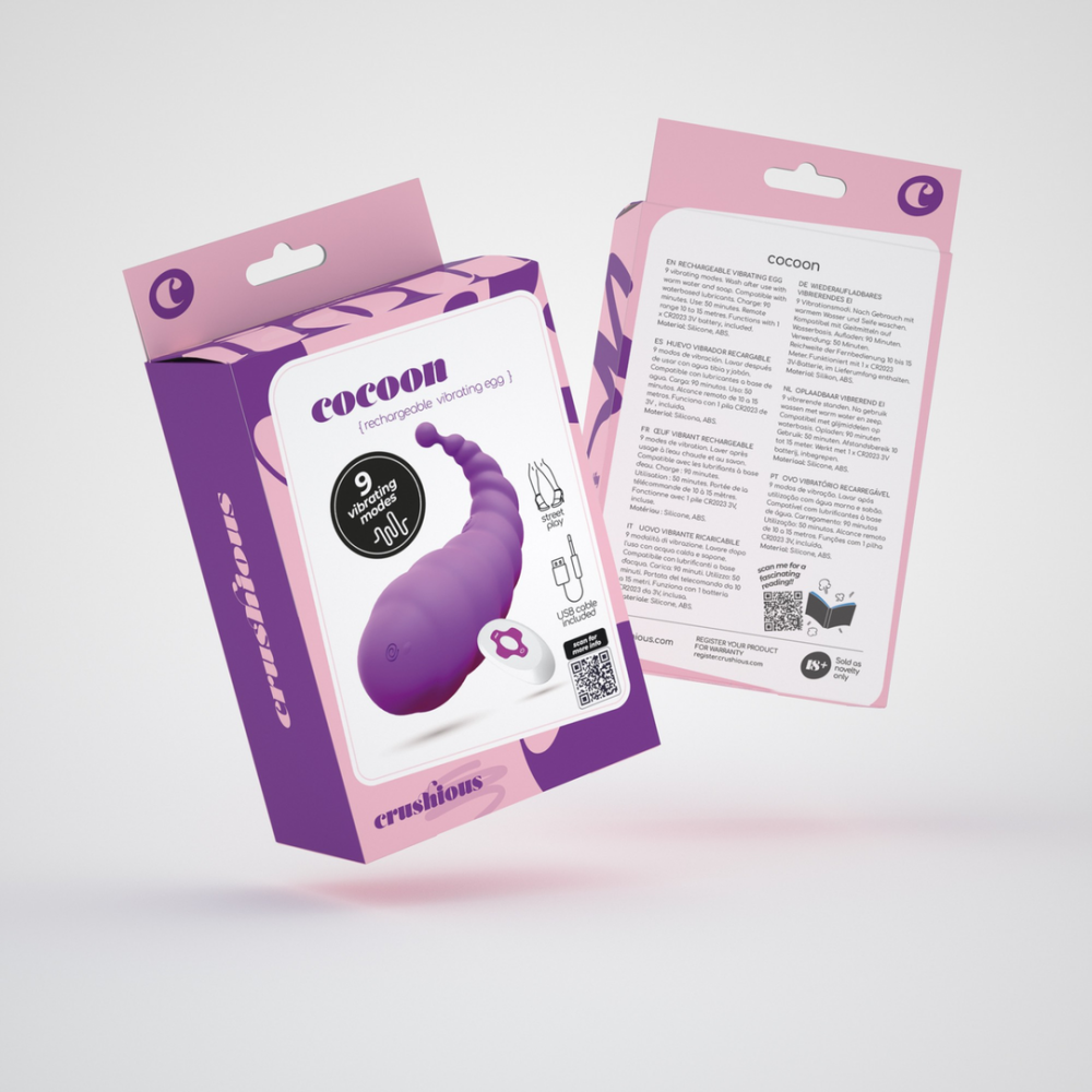 Cocoon - Oplaadbaar Vibrerend Ei met Afstandsbediening - Paars