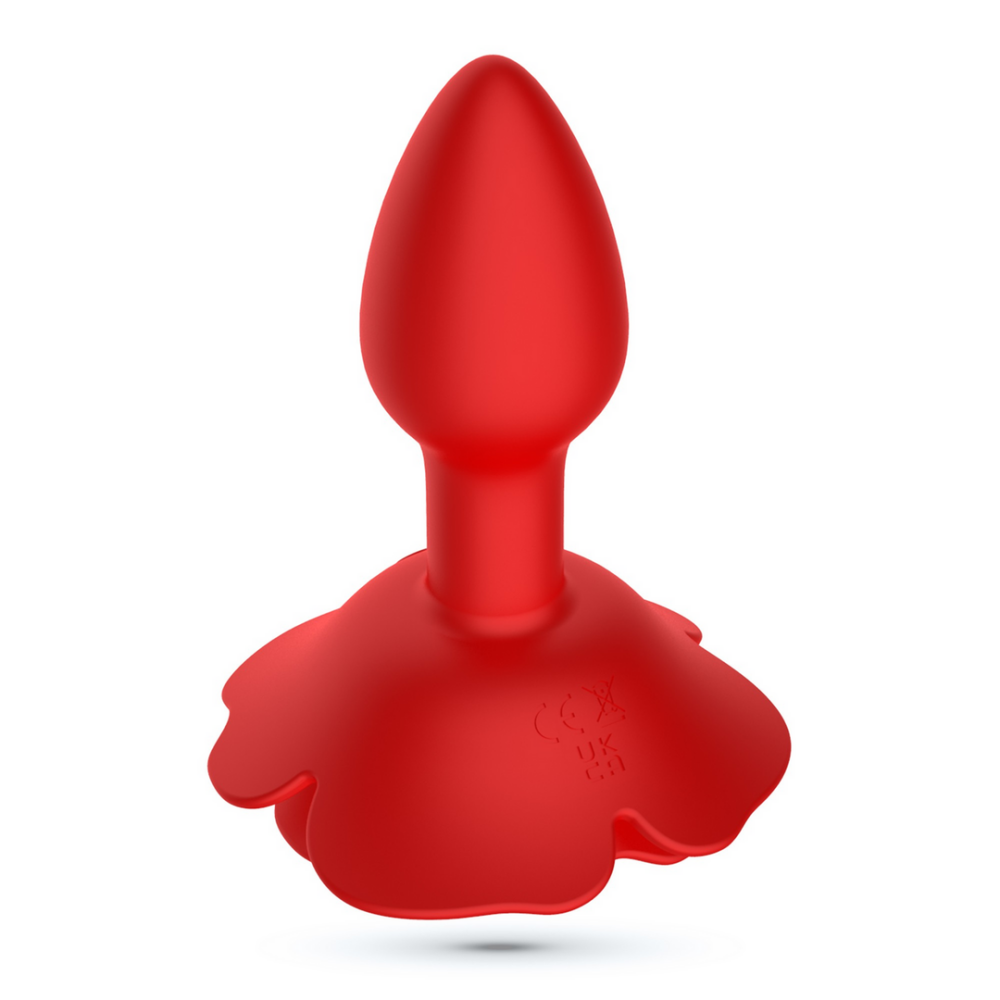 Giulietta - Draaibare Anale Rozenplug met Afstandsbediening - Rood