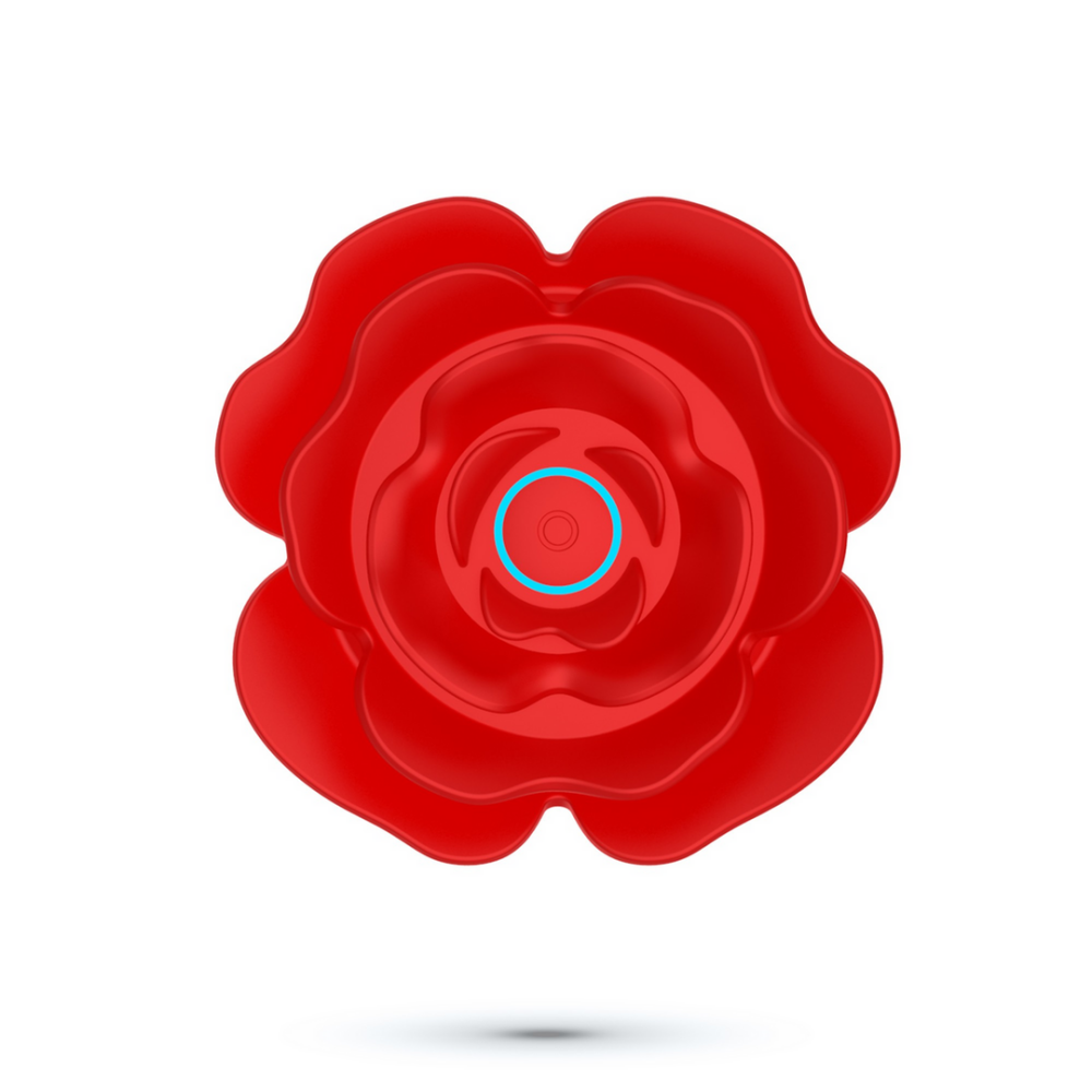 Giulietta - Draaibare Anale Rozenplug met Afstandsbediening - Rood