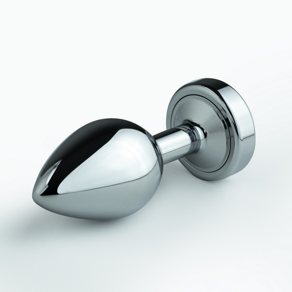 Borealis - Metalen Anale Plug met LED RGB - Medium - Zilver