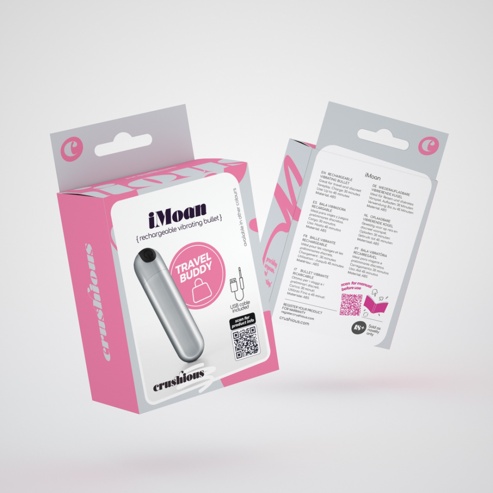 iMoan - Oplaadbare Vibrerende Bullet - Zilver