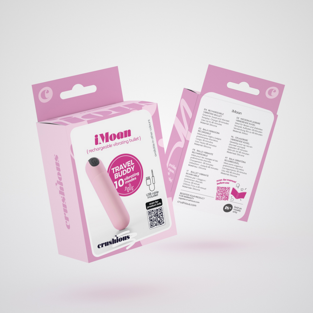 iMoan - Oplaadbare Vibrerende Bullet - Baby Roze