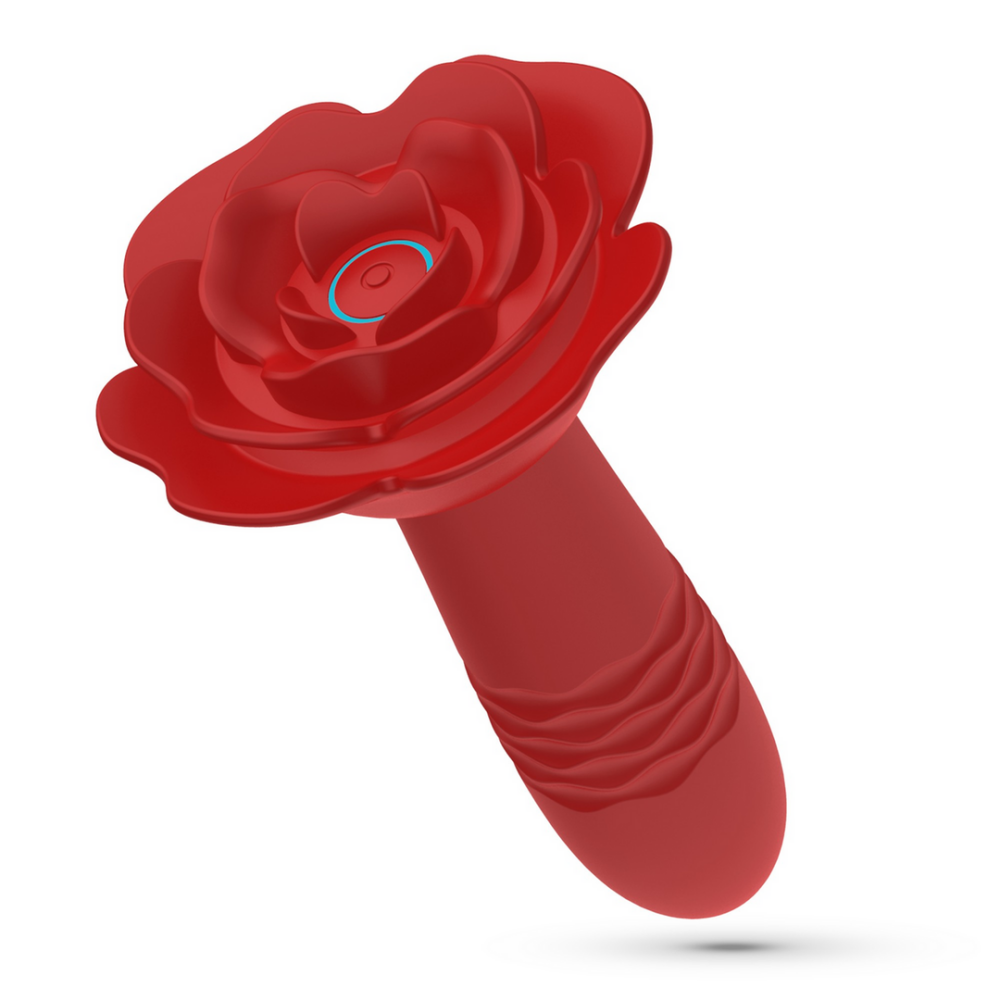 Romeo - Duwende Anale Rozenplug met Afstandsbediening - Rood