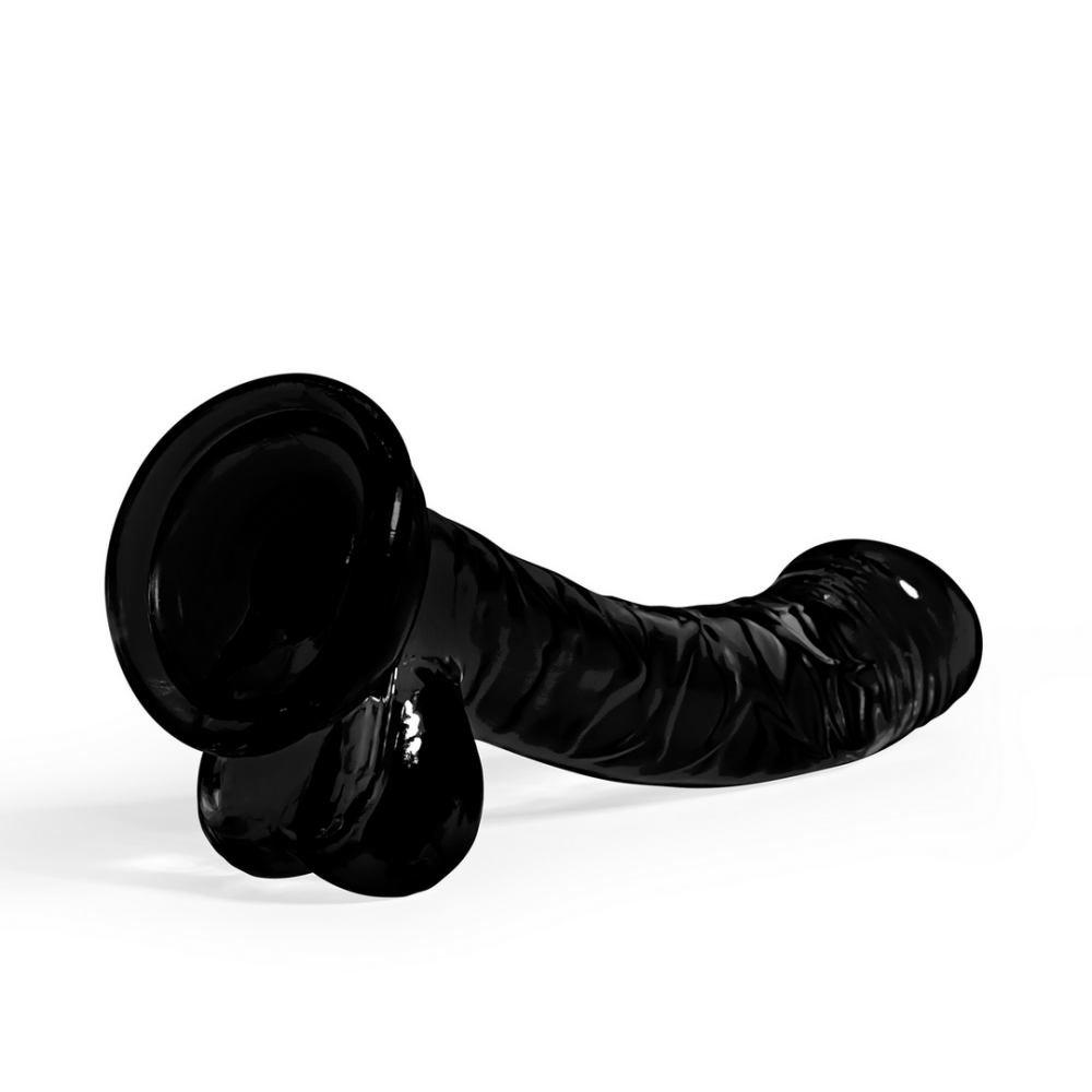Hudini - Jelly Flexibele Anale Dildo - 6,9/ 17,5 cm - Zwart