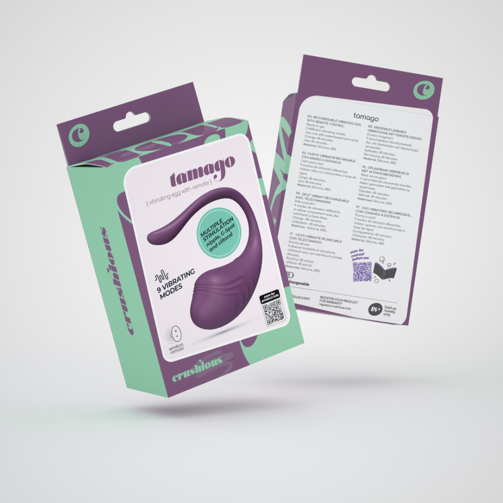 Tamago - Oplaadbaar Vibrerend Ei met Afstandsbediening - Paars