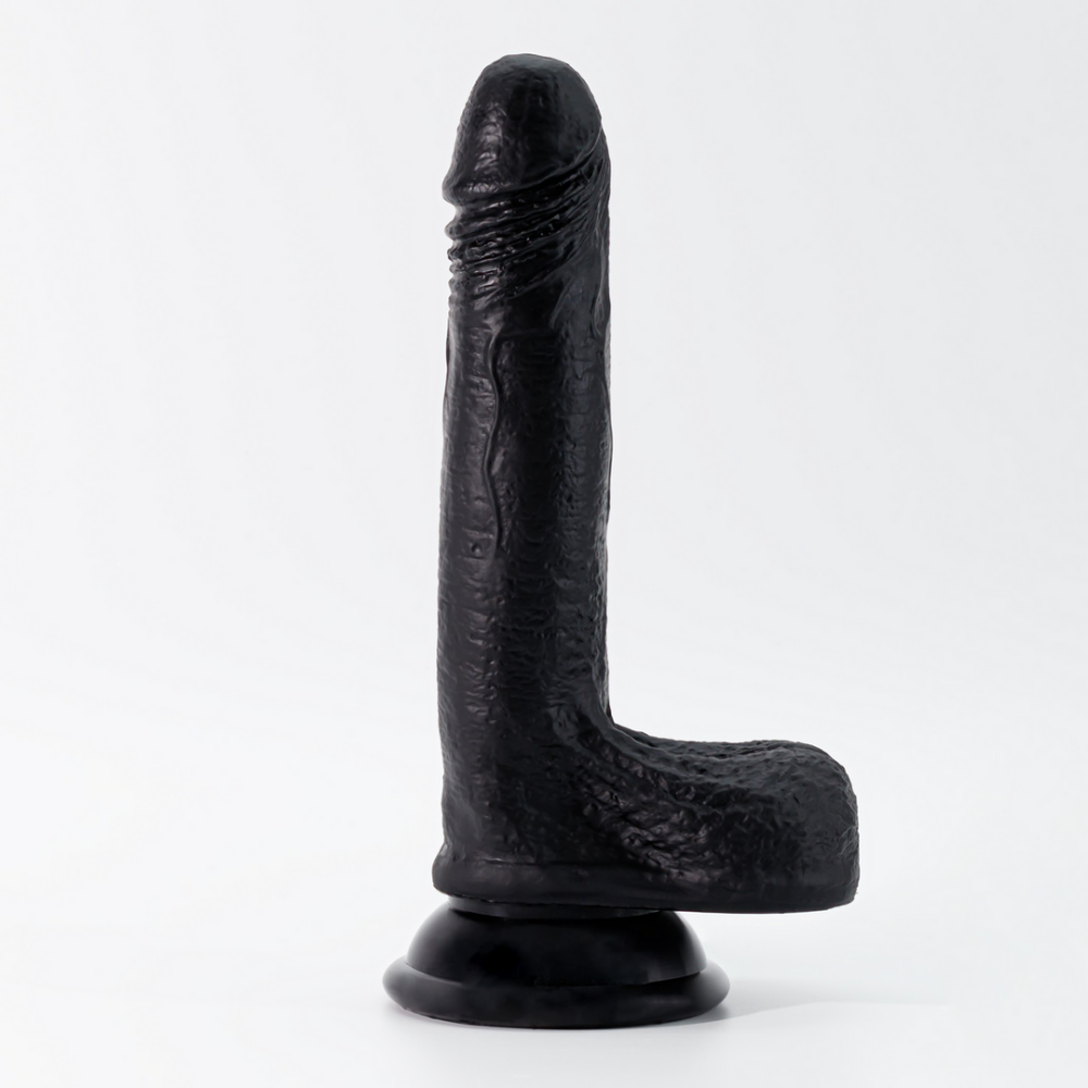 Inviktus - Vloeibare Siliconen Dildo - 7 / 19 cm - Zwart