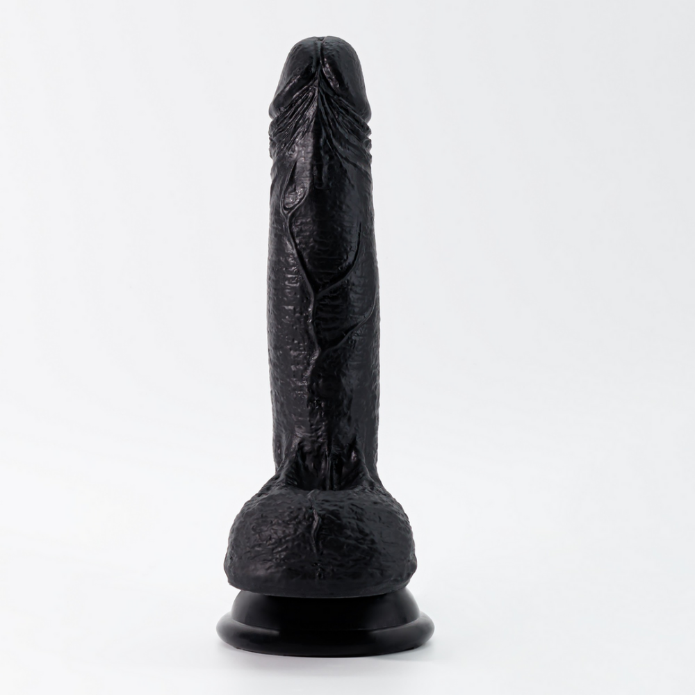 Inviktus - Vloeibare Siliconen Dildo - 7 / 19 cm - Zwart