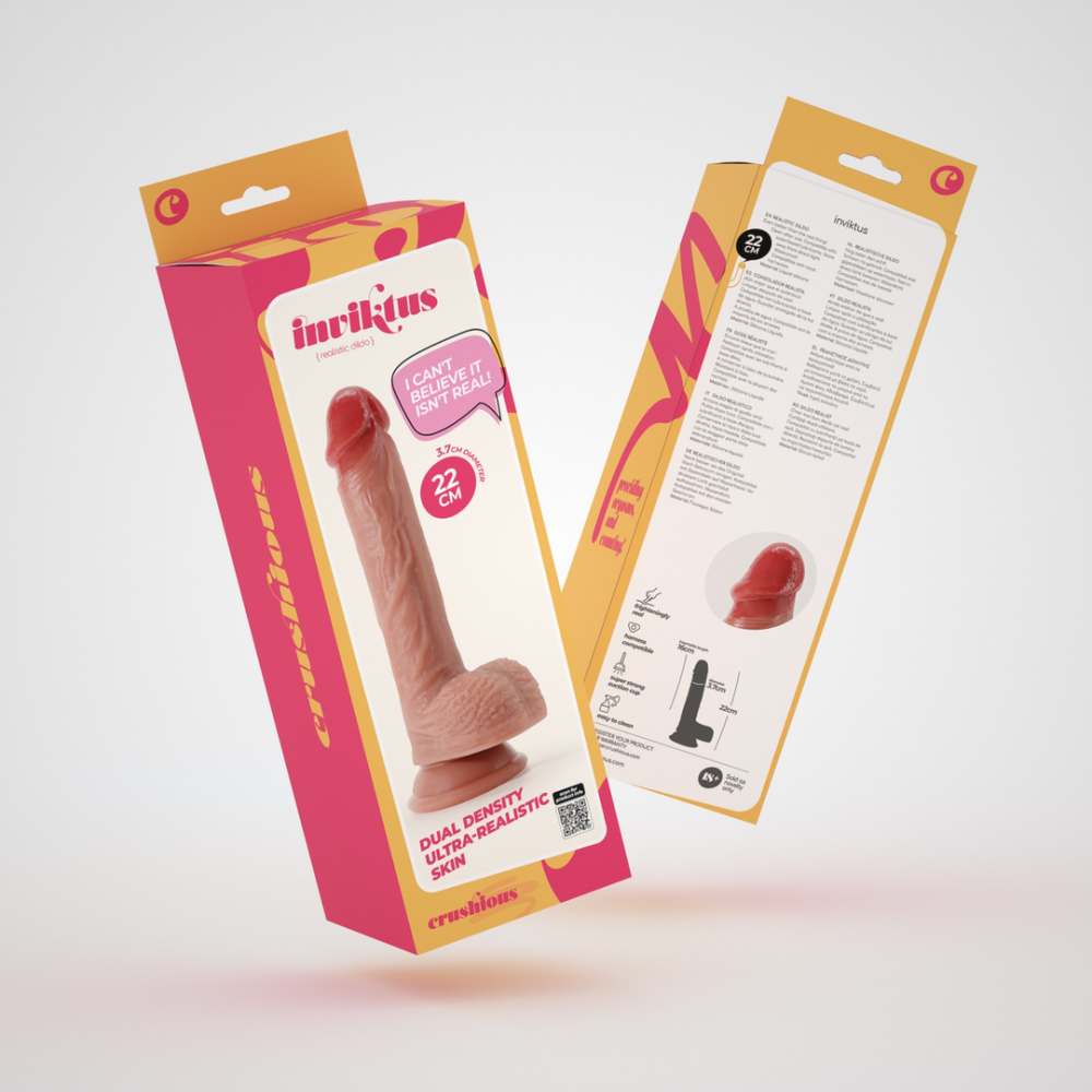 Inviktus - Vloeibare Silikon Dildo - 8 / 22 cm - Vleeskleur