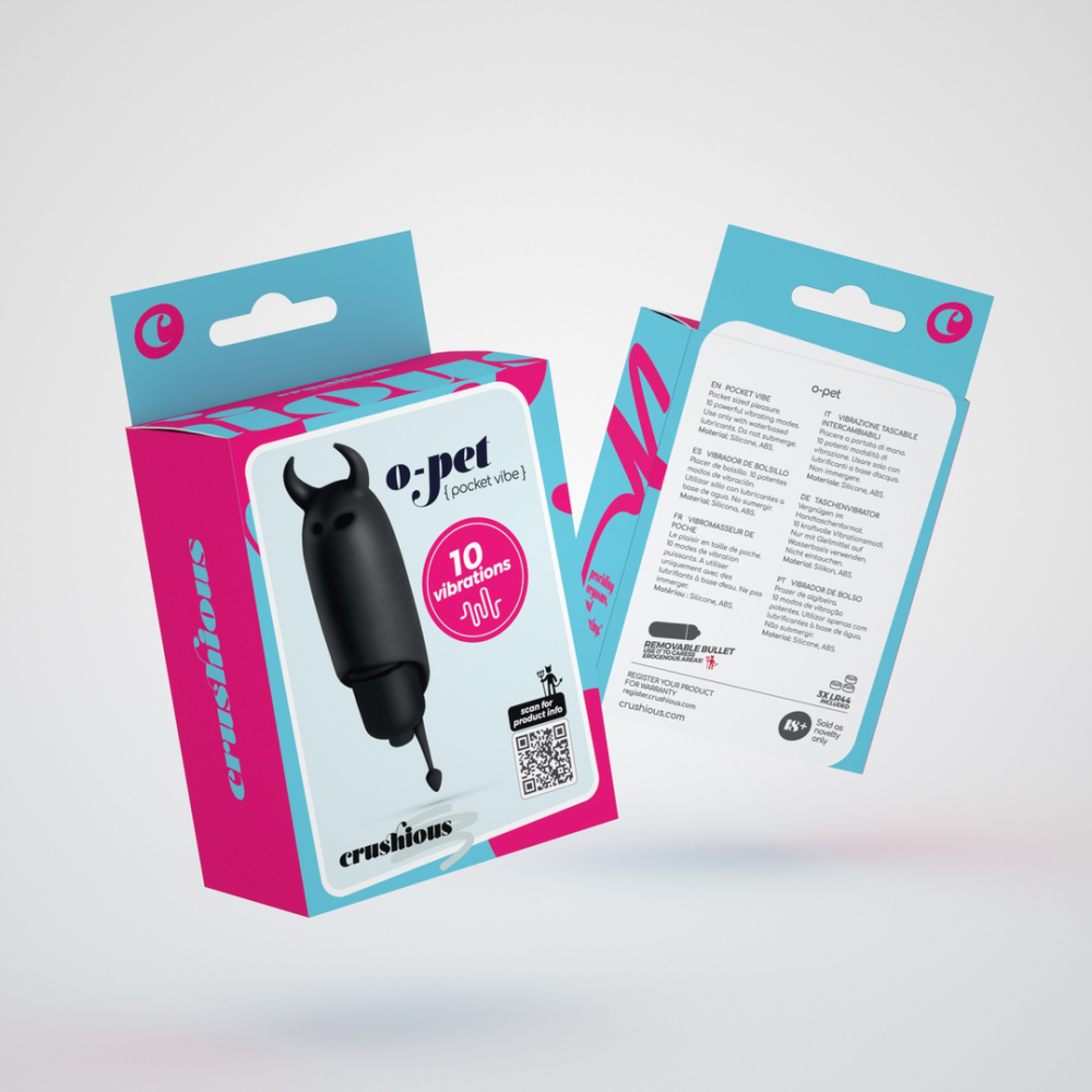 O-Pet Devil - Vibrerende Bullet - Zwart