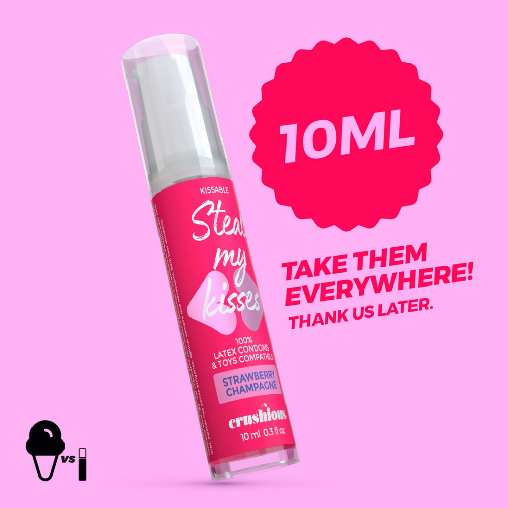 Steal My Kisses - Glijmiddel - Aardbeien Champagne Smaak - 0,3 fl oz / 10 ml