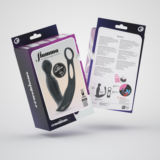 Flamma - Vibrerende Prostaatmassager met Balriem en Cockring - Zwart