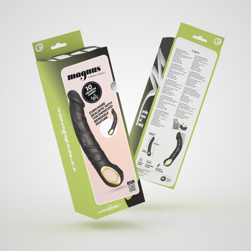 Magnus Bend - Realistische Flexibele Vibrator - Zwart