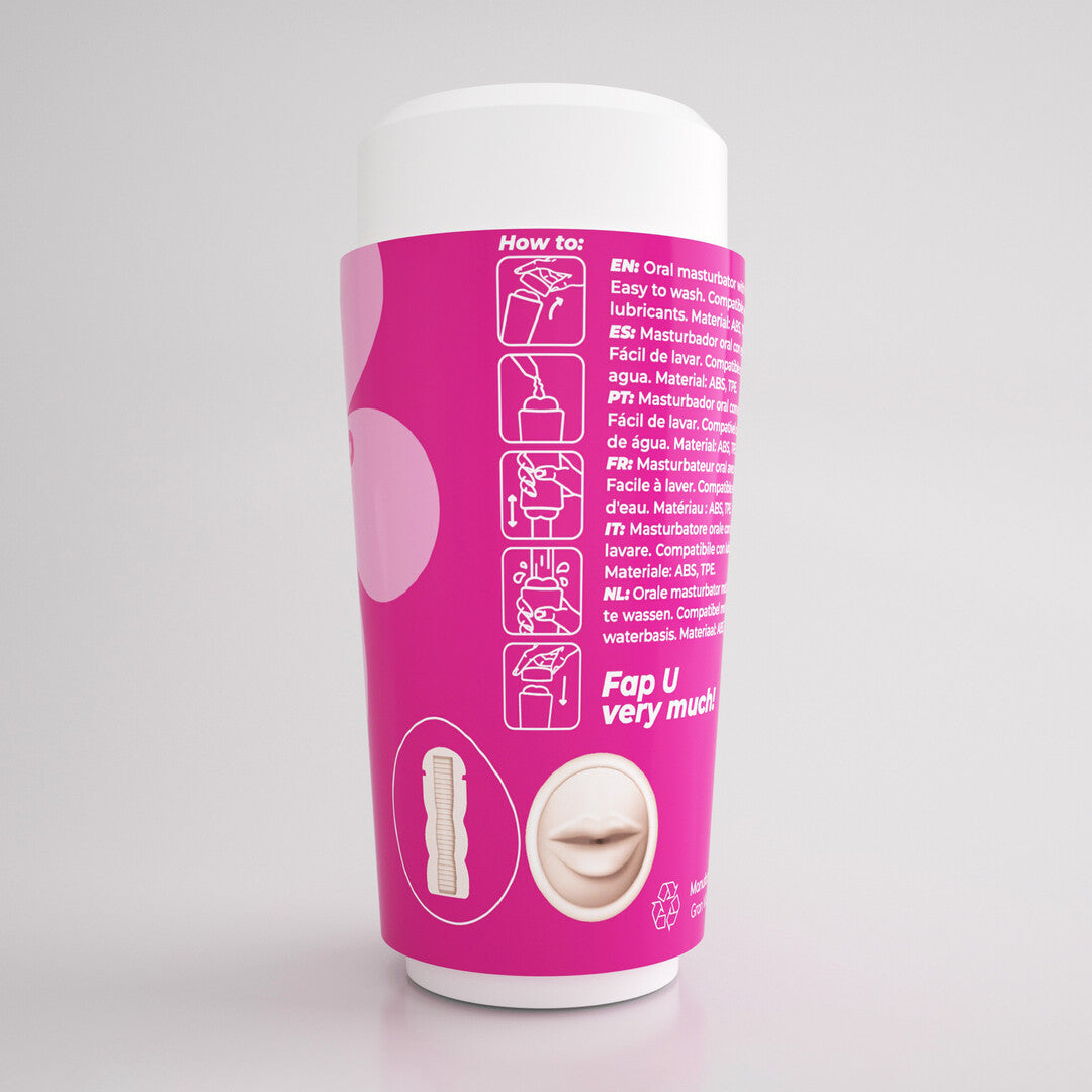 Fappucino Sweet Kiss - Mondmasturbeerkop - Roze