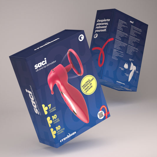 Saci - Clitoral and Nipple Stimulator with Suction - Red