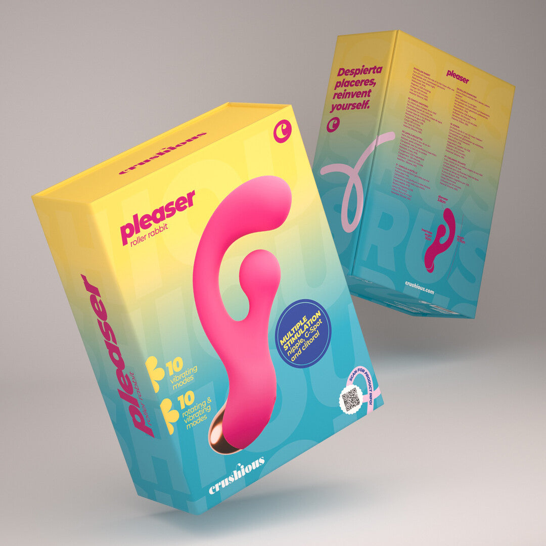 Pleaser - Vibrator with Rotating Stimulation - Pink