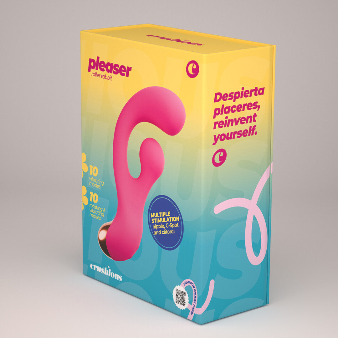 Pleaser - Vibrator with Rotating Stimulation - Pink