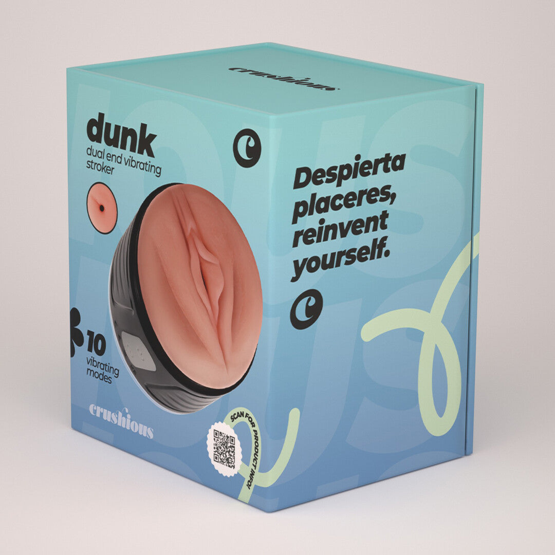 Dunk - Double Entry Masturbator with Vibration - Black