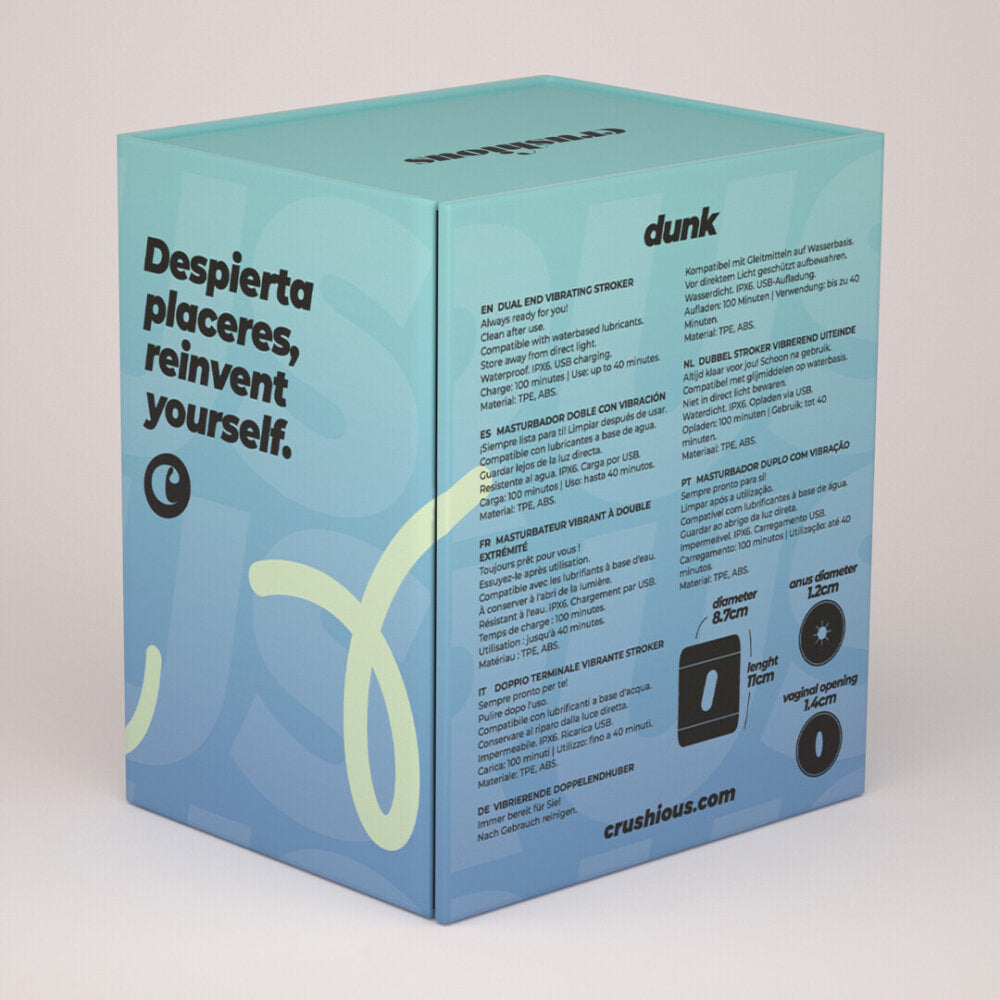 Dunk - Double Entry Masturbator with Vibration - Black