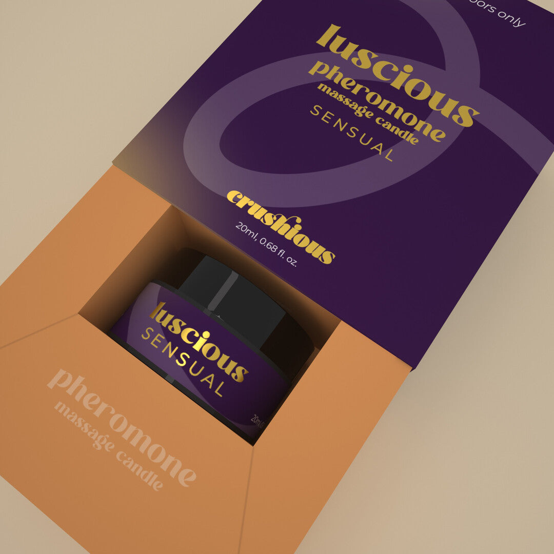 Luscious - Massage Candle with Pheromones and Sensual Aroma - 0.68 fl oz / 20 ml