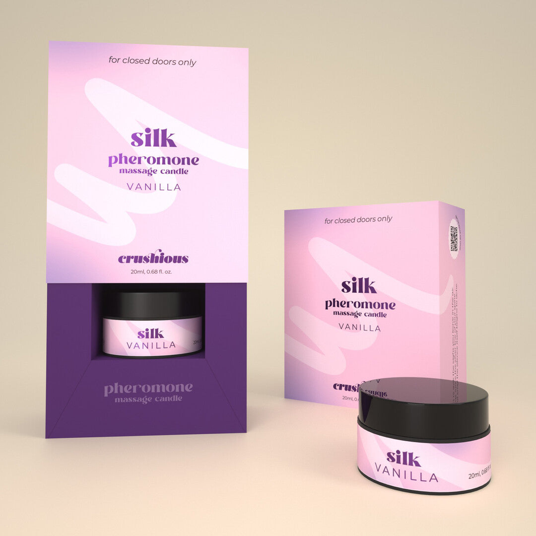 Silk - Massage Candle with Pheromones and Vanilla Scent - 0.68 fl oz / 20 ml