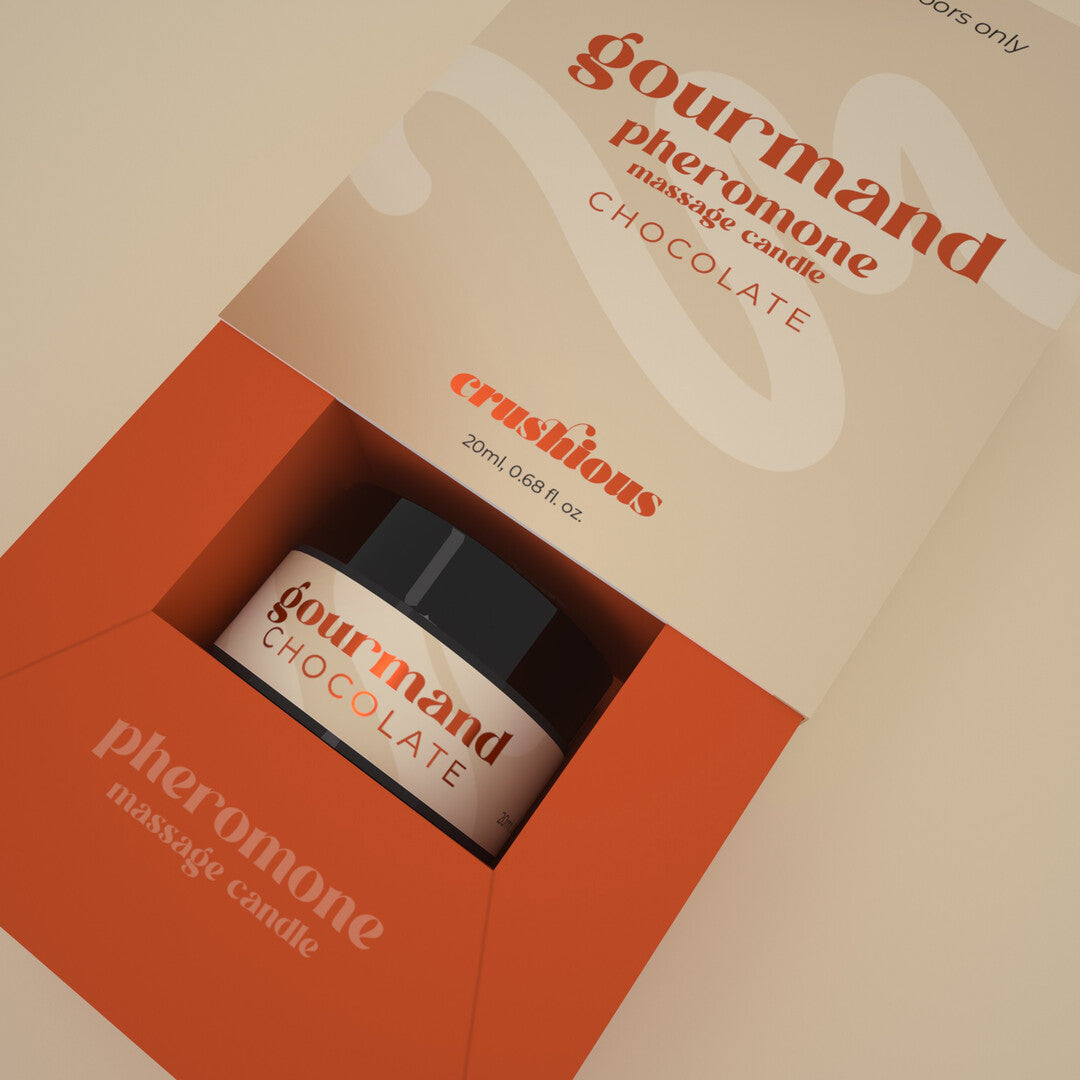 Gourmand - Massage Candle with Pheromones and Chocolate Scent - 0.68 fl oz / 20 ml