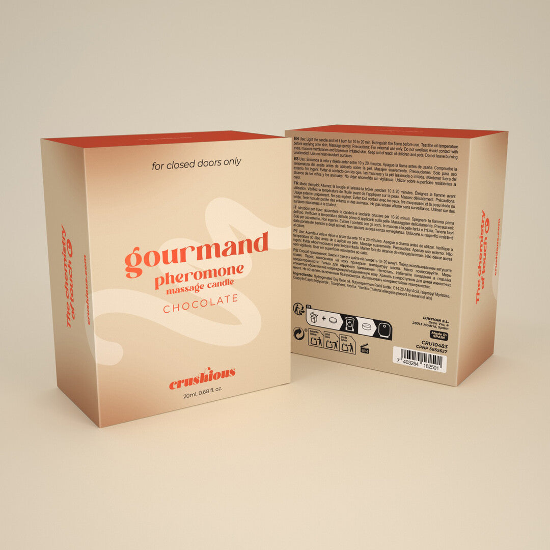Gourmand - Massage Candle with Pheromones and Chocolate Scent - 0.68 fl oz / 20 ml