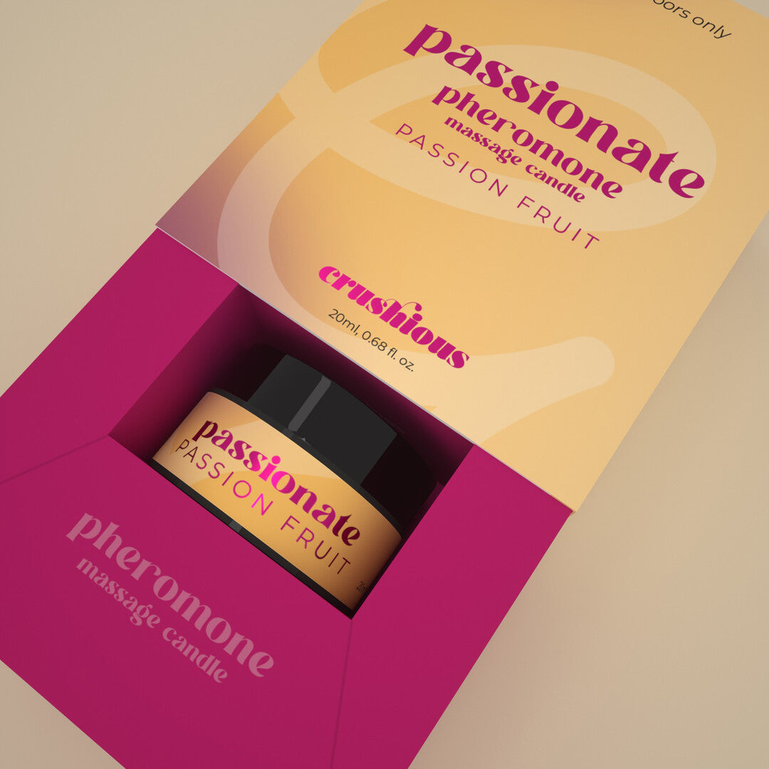 Passionate - Massage Candle with Pheromones and Passion Fruit Scent - 0.68 fl oz / 20 ml
