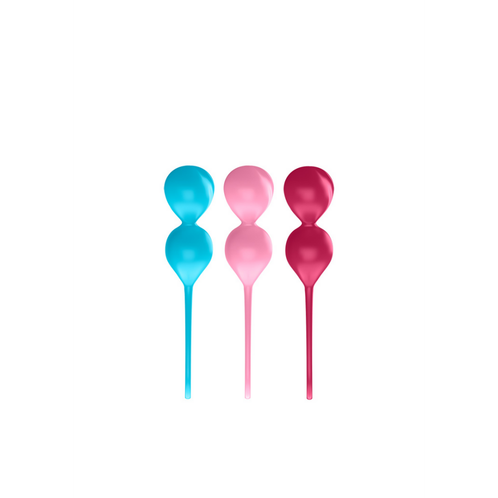 V Balls - Kegel Balls - 3 Stuks - Turquoise/Rood/Roze