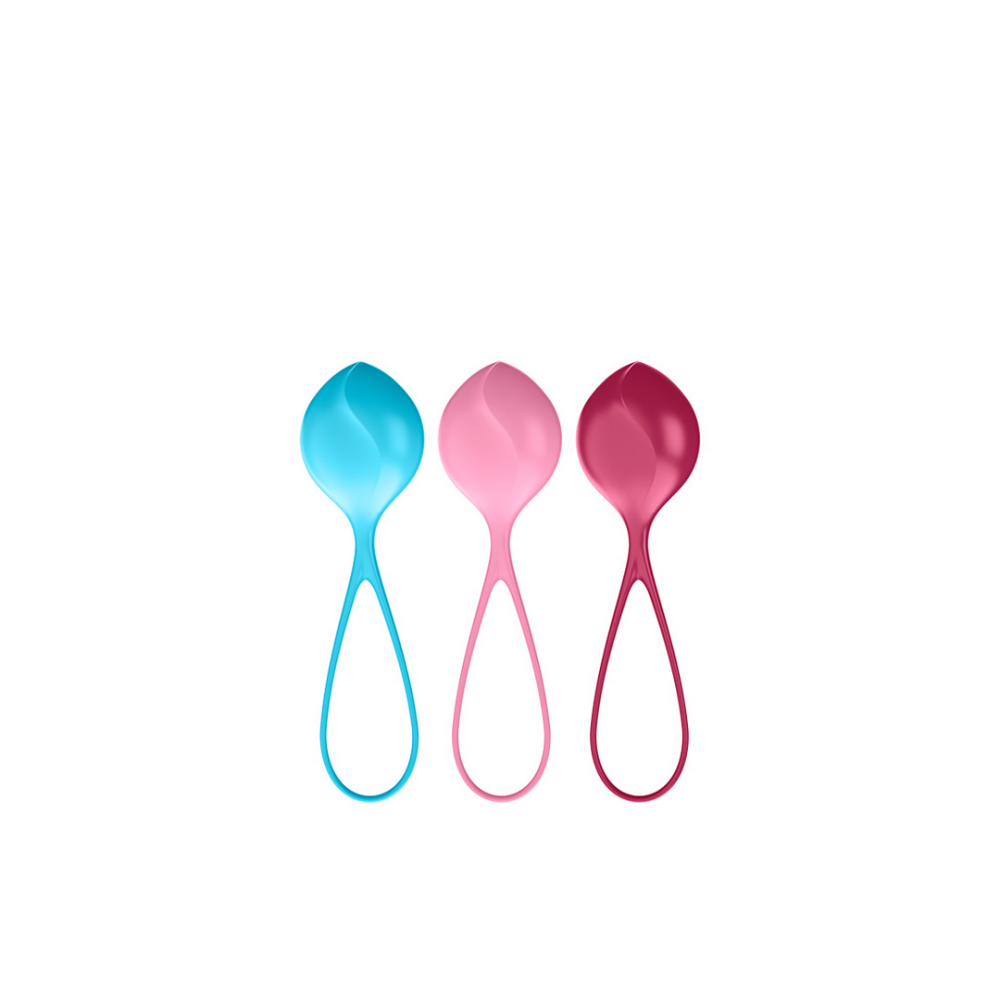 Versterkende Ballen - Kegelballen - 3 Stuks - Turquoise/Rood/Roze
