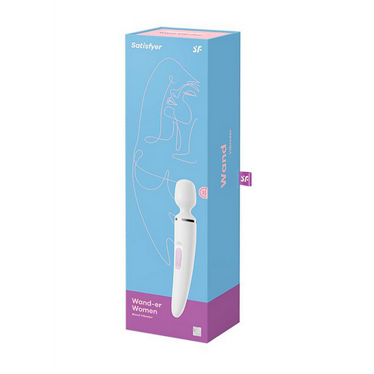 Wand-er Woman - Wand Vibrator - Wit/Chroom