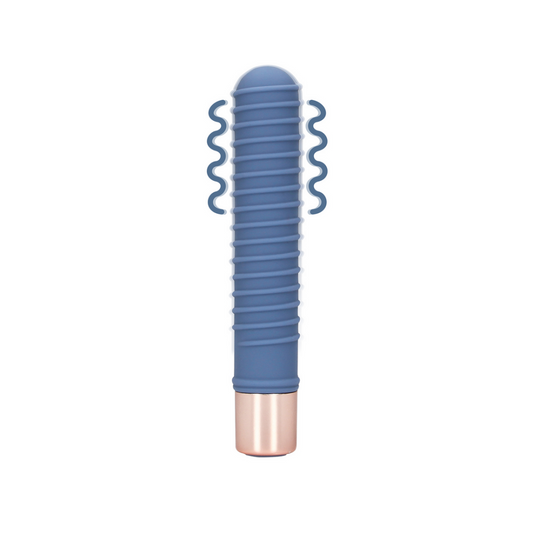 Geribbelde Mini Vibrator - Blue Horizon
