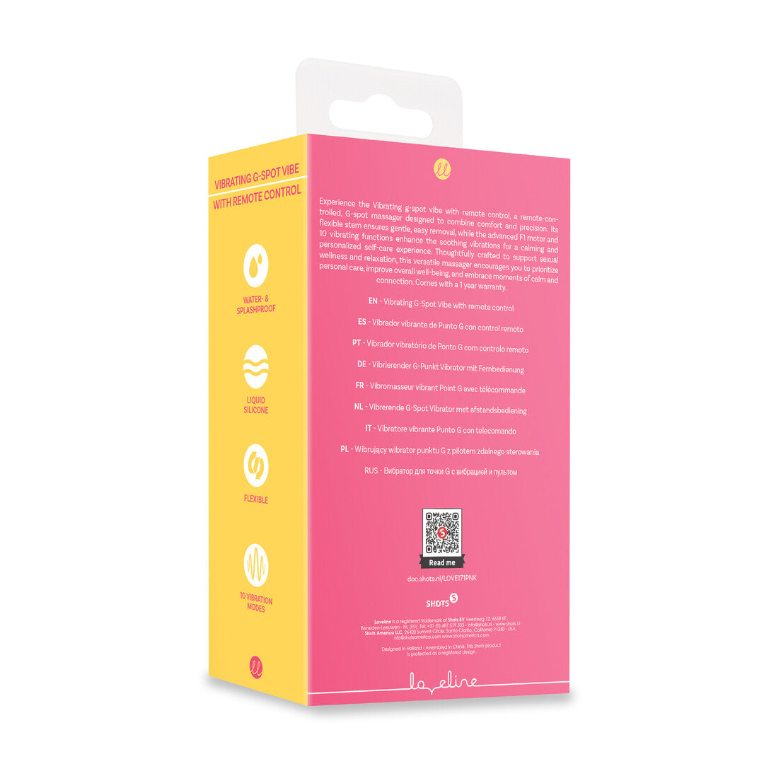 Vibrerende G-Spot Vibe met Afstandsbediening - Roze