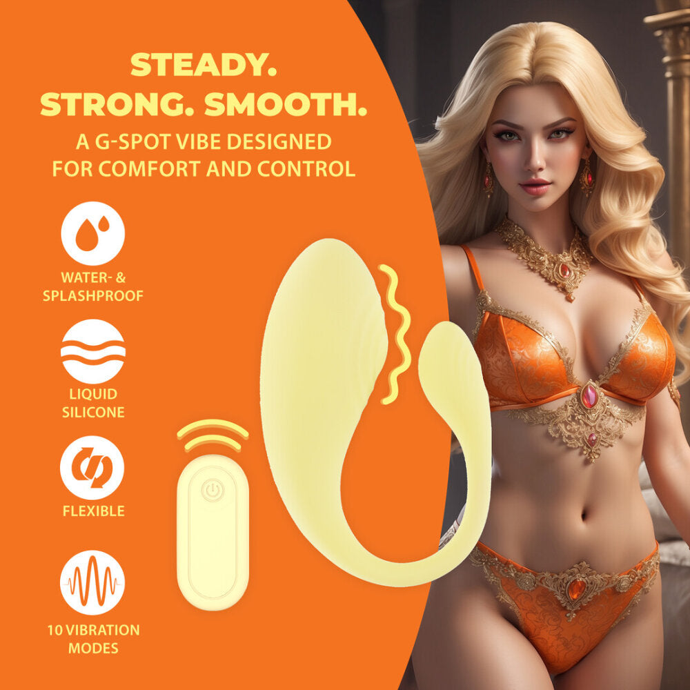 Vibrerende G-Spot Vibe met Afstandsbediening - Geel