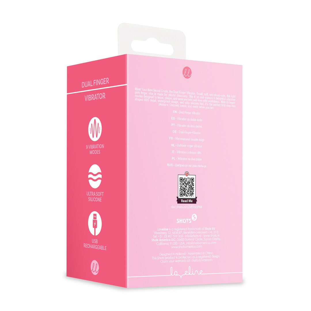 Vinger Dubbele Vibrator - Roze